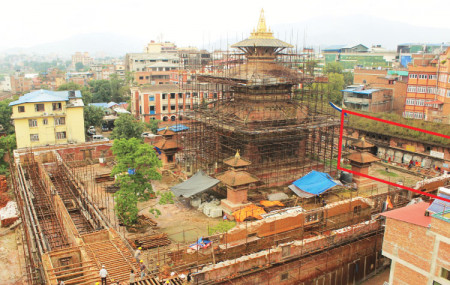 मन्दिर र सत्तल पुनर्निर्माणमा अवरोध